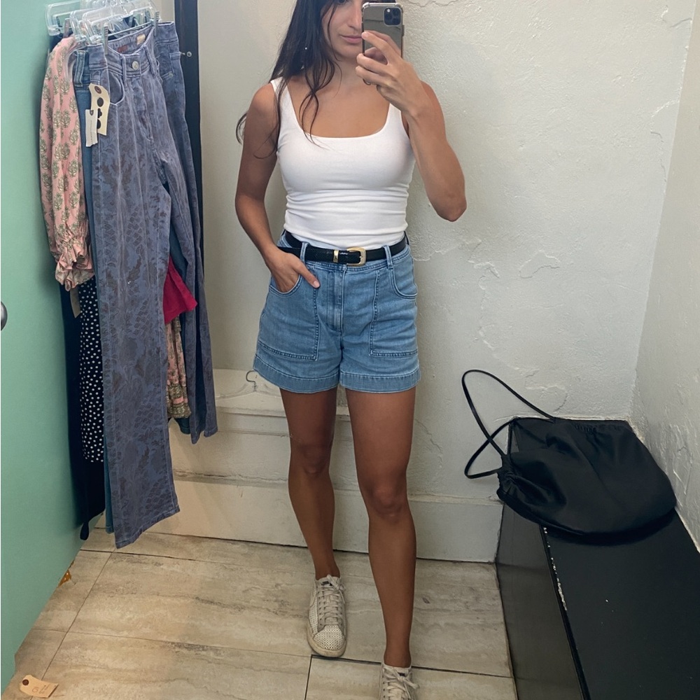 Madewell chambray denim shorts